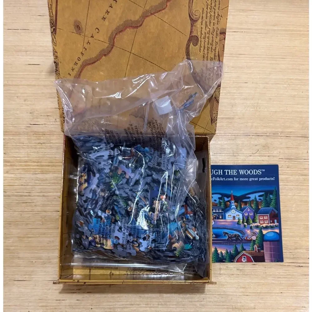 Dowdle Through the Woods Jigsaw Puzzle 500 Piece Folk Art NEW/SEALED